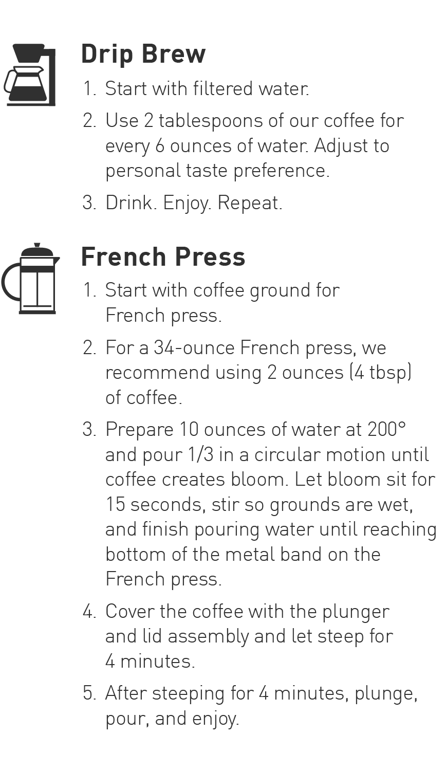 Drip Coffee and French Press Brewing Guide